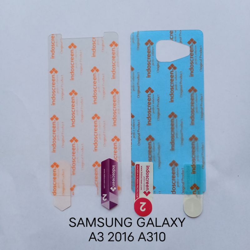 Anti gores Samsung Galaxy A310 A3 2016 Depan belakang anti bening anti glare screen guard screen protector pelindung layar