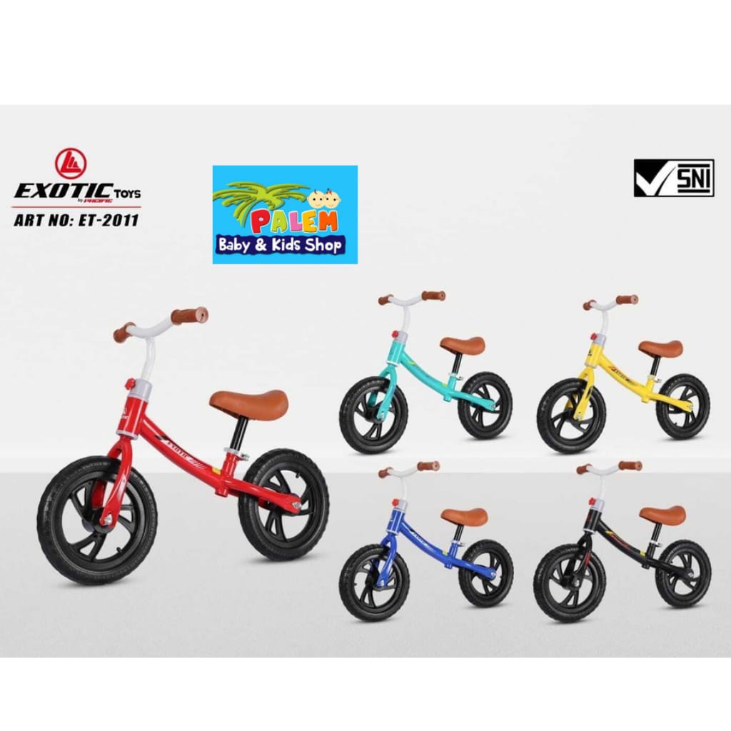 Sepeda Keseimbangan Anak Balance Bike Ride On Anak Push Bike 12 Inch Exotic Sepeda Anak Tanpa Pedal ET-2011