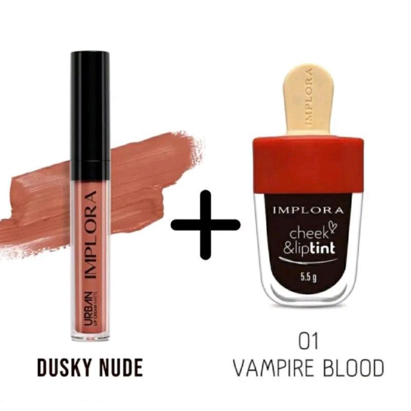 *galerybeautysemarang*(Bpom) paket ombre liptin vampir blood + lip cream dusky nude