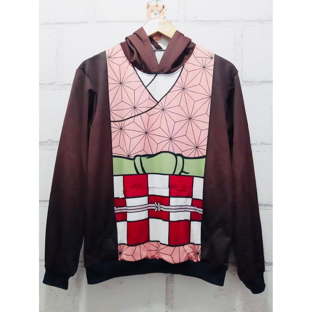 Kudou x Metro - Hoodie Sweater Haori Nezuko Kamado Cosplay Demon Slayer