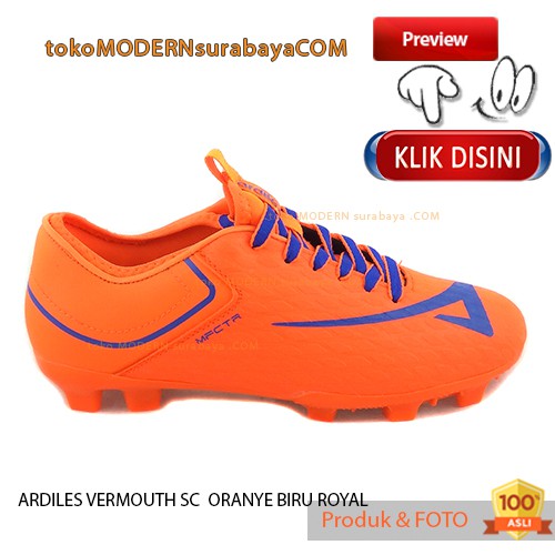 ARDILES VERMOUTH SC  ORANYE BIRU ROYAL sepatu pria olahraga bola