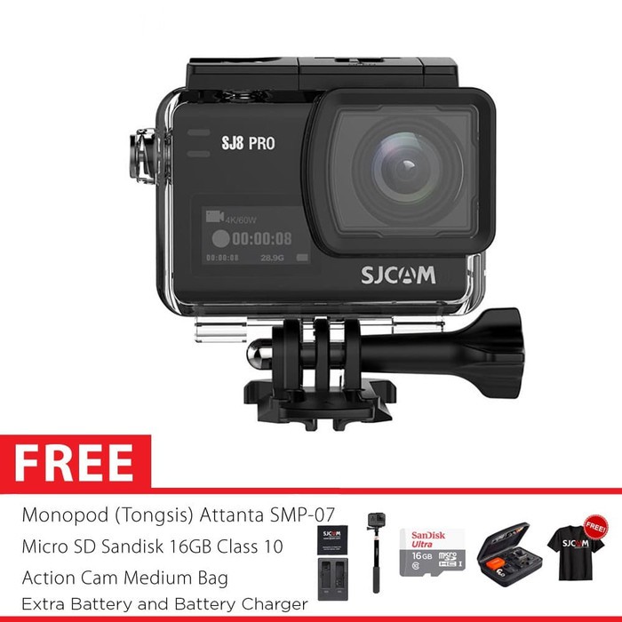 SJCAM SJ8 PRO 4K Touchscreen Action Kamera Master 16GB