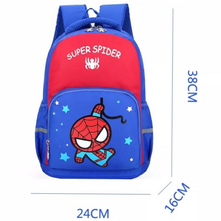 MOEZHA TAS _ Tas ransel anak motif kartun (SPIDER) Ransel untuk Anak Laki-laki Kartun TasSekolah Anak PL952