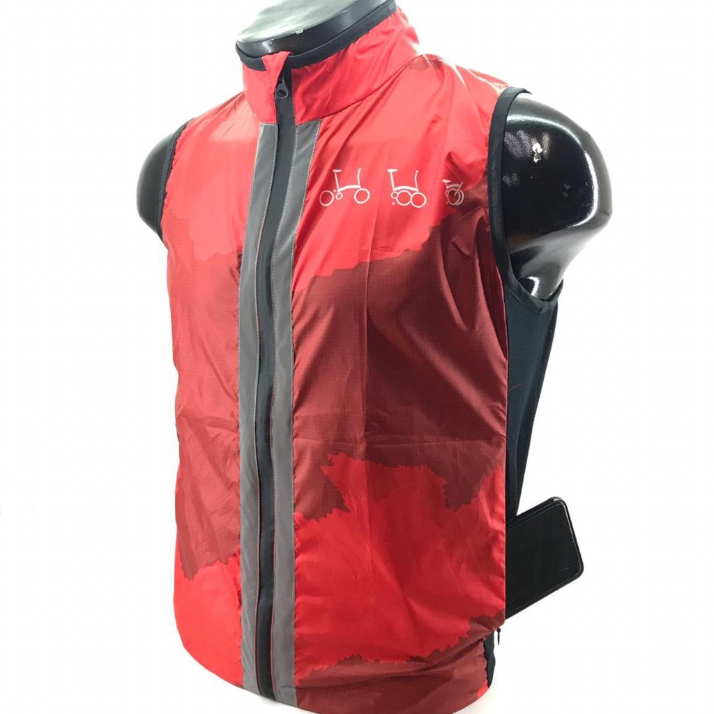 Rompi Vest Sepeda Lipat Windbreaker Pria Wanita Jaket Gowes Reflektor