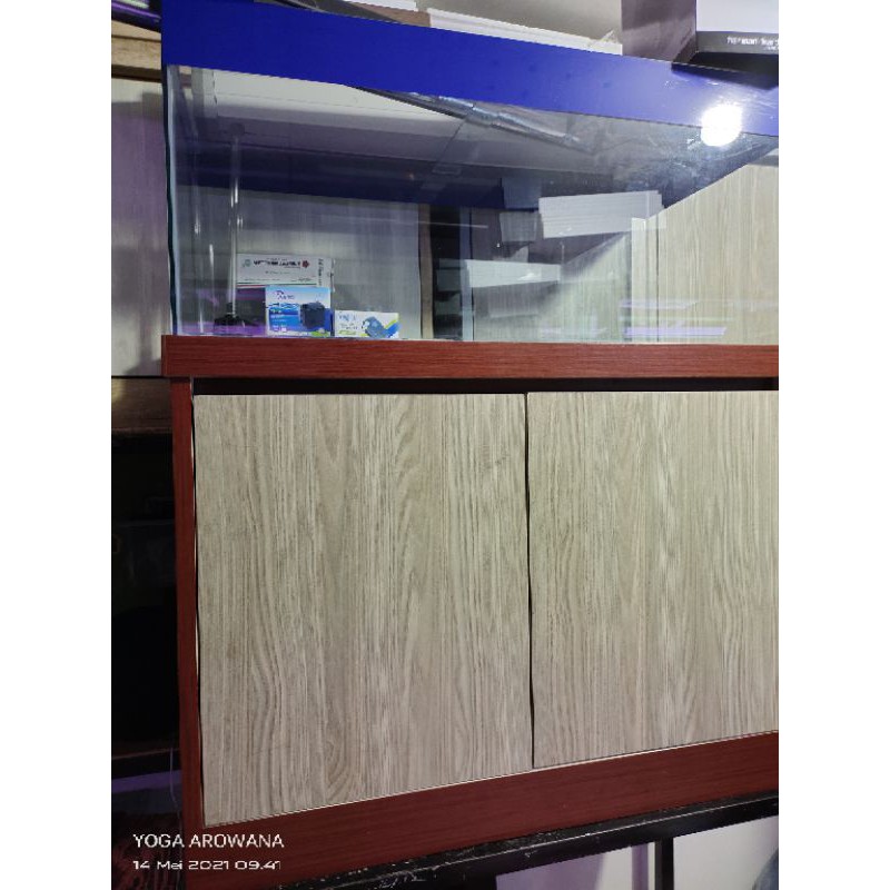 Aquarium 100x45x45cm plus kabinet fullset tinggal isi air dan ikan khusus Bandung cod free ongkir ya
