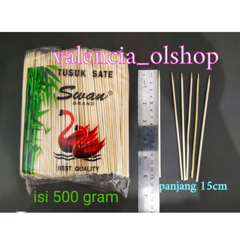 Jual Tusuk Sate Bambu 15cm Isi 500gram Tusukan Cimol Sosis