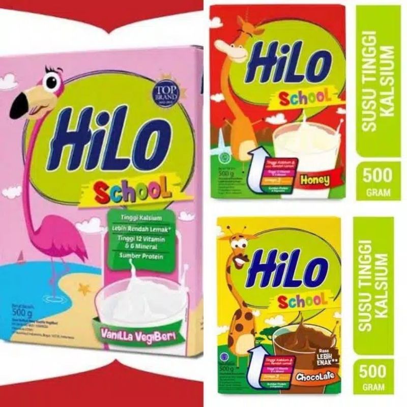 

HILO SCHOOL 500GR / COKLAT / HONEY / VANILLA VEGIBERRY