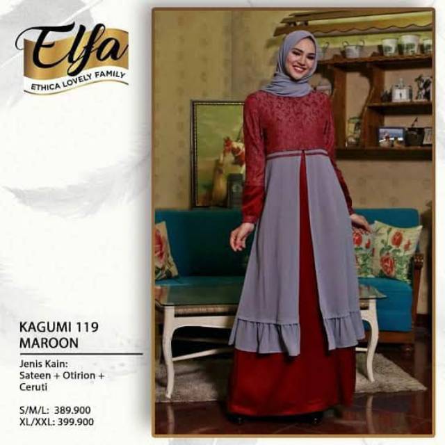 Gamis ETHICA KAGUMI 119 Maroon || Ethica Seply