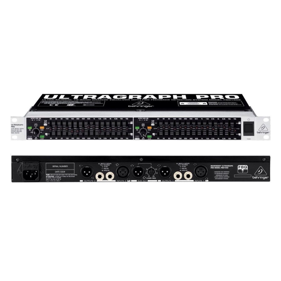 Equalizer Behringer FBQ1502HD FBQ 1502 HD FBQ1502 Dual 31 Channel plus Subwoofer Original Graphic Eq