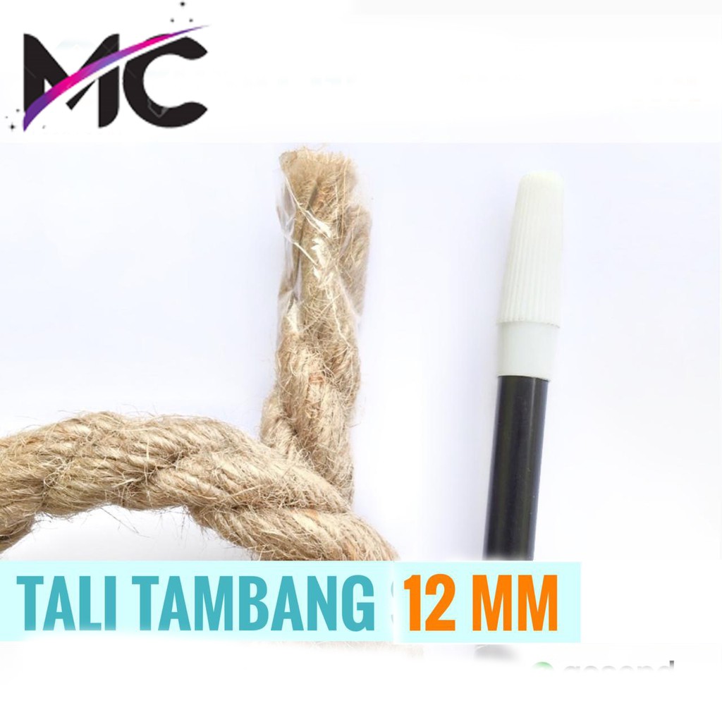 Tali Tambang Besar 10mm 12mm 14mm Permeter Tampar Manila Goni Dadung Coklat Kapal Lomba Tarik