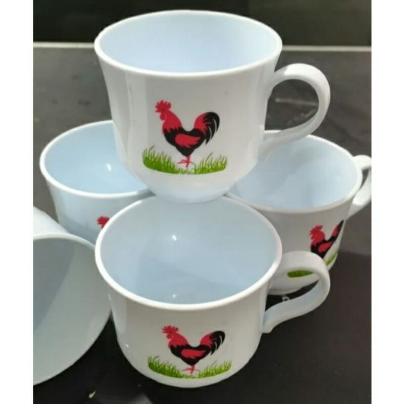 CANGKIR PLASTIK AYAM JAGO / SOUVENIR CANGKIR / GELAS PLASTIK AYAM JAGO