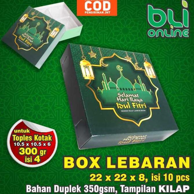 

Box Lebaran / Dus Idul Fitri /Kardus lebaran 22x22x8 isi 10pcs