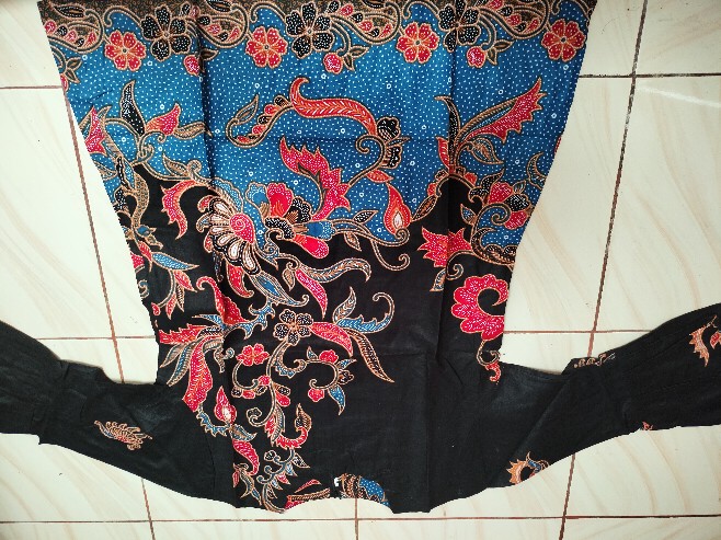 Tey-17 Batik Wanita Asj Sa Hrb026 Kenongo Kemeja Tosca Pendek