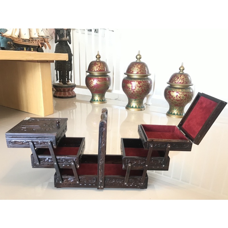 Kotak Seserahan Mahar Pernikahan / Box Hantaran Perhiasan Premium Mewah Bertingkat