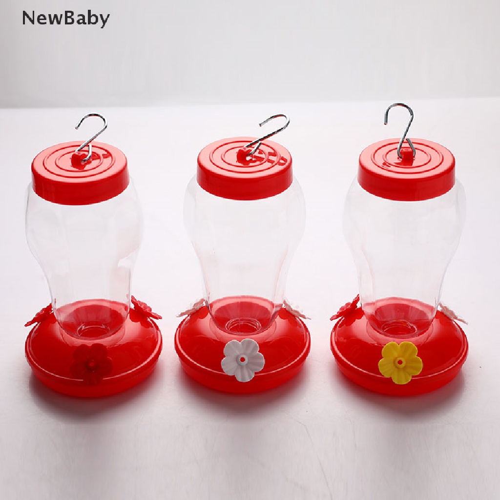 Newbaby 1pc Tempat Makanminum Burung Kolibri Model Gantung Bahan Plastik Untuk Kebunoutdoor