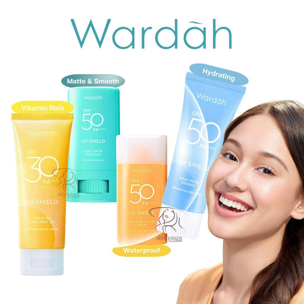 Wardah UV Shield Essential Gel SPF 30 Sunblock Sunscreen Sun Care Aqua Fresh Active Protection Light Matte Sun Stick SPF 50