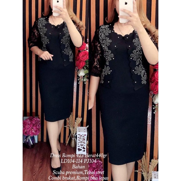 dress rompi scuba jumbo