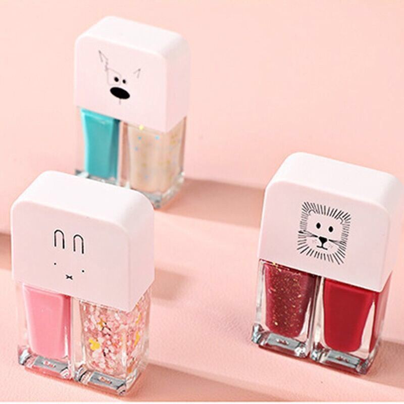 Kutek 2 in 1 Nail Polish 2 Tone Non Peel Off Korean Style - LPM Shop