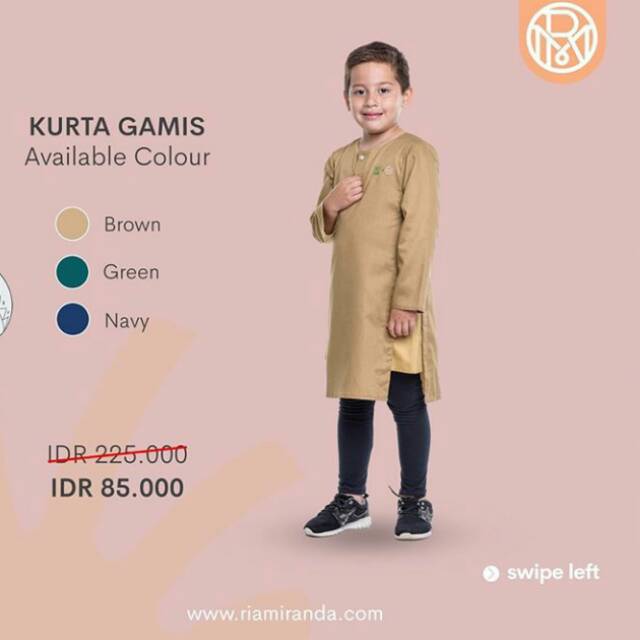 SALE Kurta Gamis kids by Ria Miranda Warna Navy