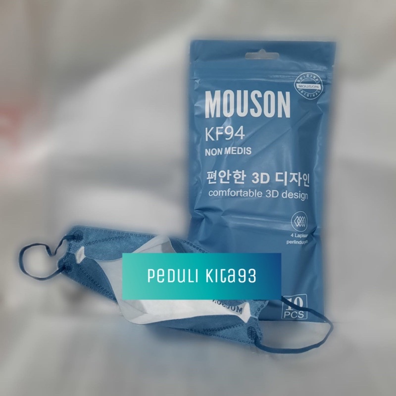 masker kf94 mouson 4ply 1pack isi 10pcs packing ziplock