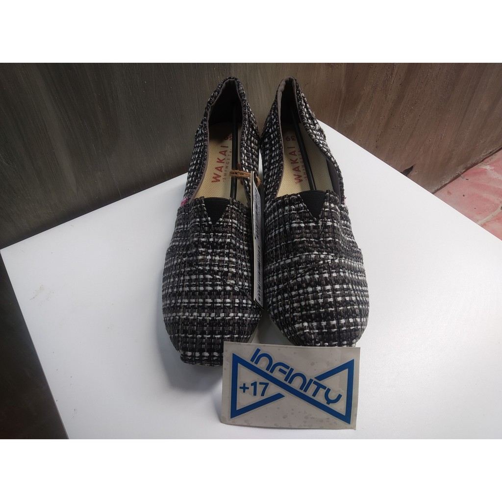 Wakai Original New Shingeta Grey Ladies - Sepatu Wakai Wedges Wanita