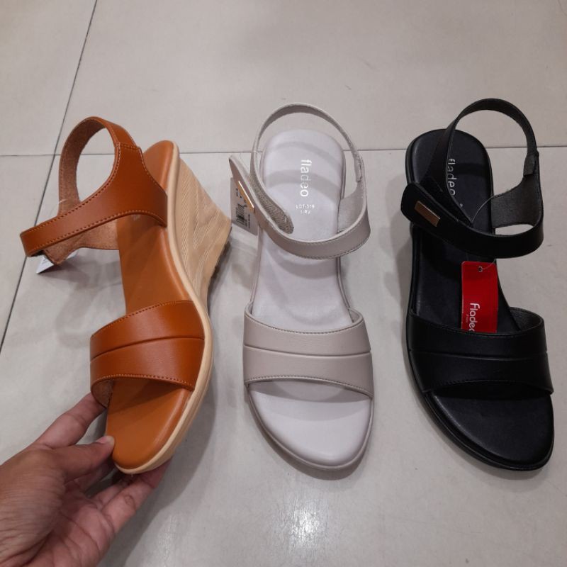 sandal wedges wanita fladeo