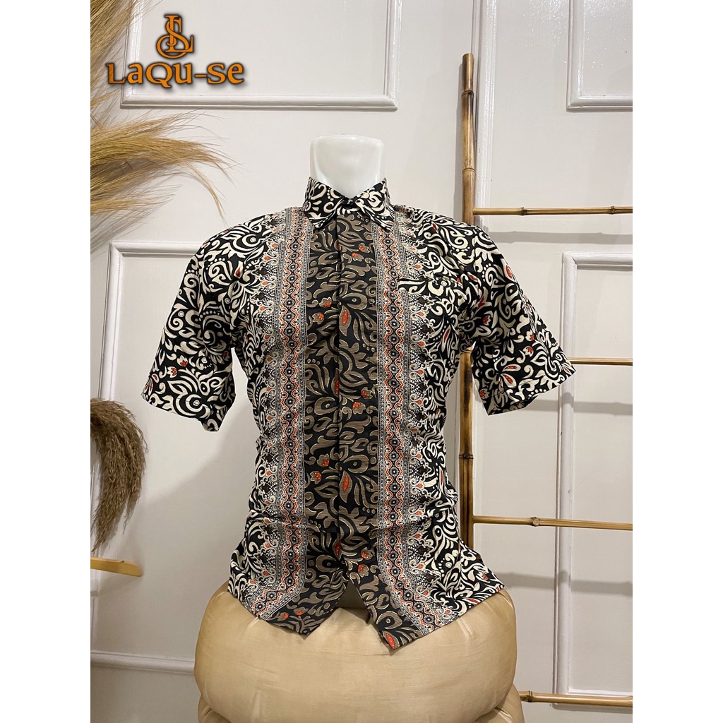 Atasan Baju Kemeja Motif Batik Pria Modern Outfit Pesta Kondangan Terbaru Laki Laki By Laquse_kebaya2