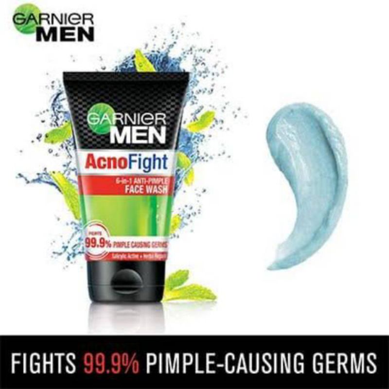 Garnier Men Acno Fight Anti Acne Scrub In Foam 100gr - Facial Foam - Sabun Cuci muka