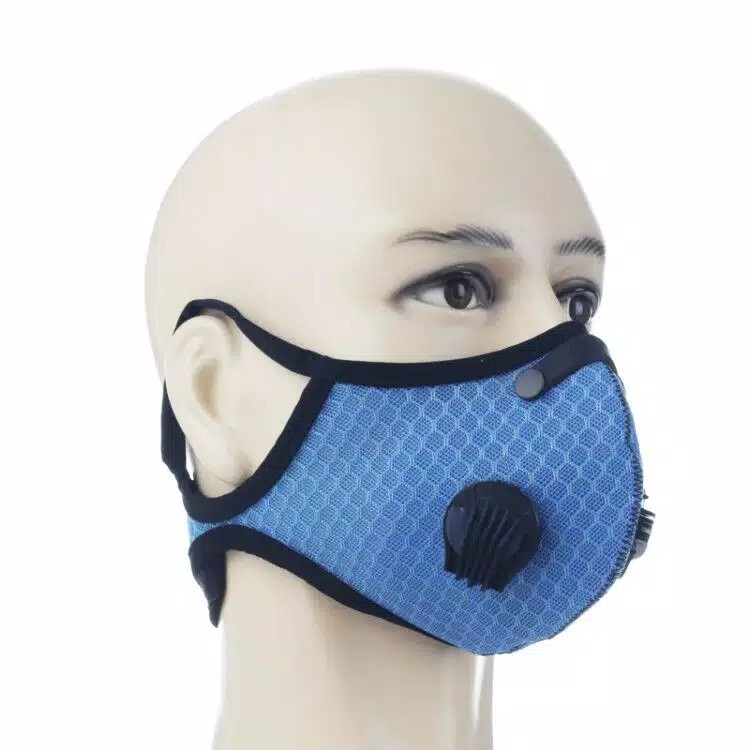 Masker Sepeda Masker Motor Respirator + Filter PM2.5 Anti Debu Polusi