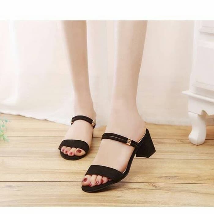 Terbaru Sepatu Heels Wanita Import Hak Tahuwanita Ags 11 - Kuning TB229 Ag455 Heels - Hitam, 37