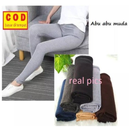 LEGGING PANJANG WANITA BAHAN KAOS RAYON ALLSIZE BISA COD