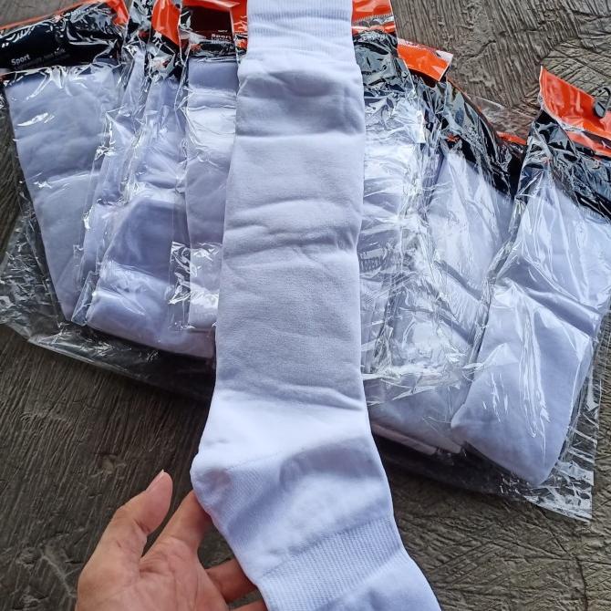 PROMO Kaos Kaki Sepak Bola/Futsal Athlet (Putih Polos)