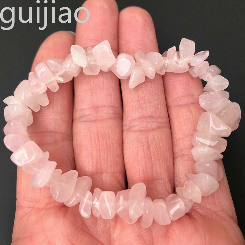 Gelang Kristal Kuarsa Rose Quartz Reiki Untuk Penyembuhan