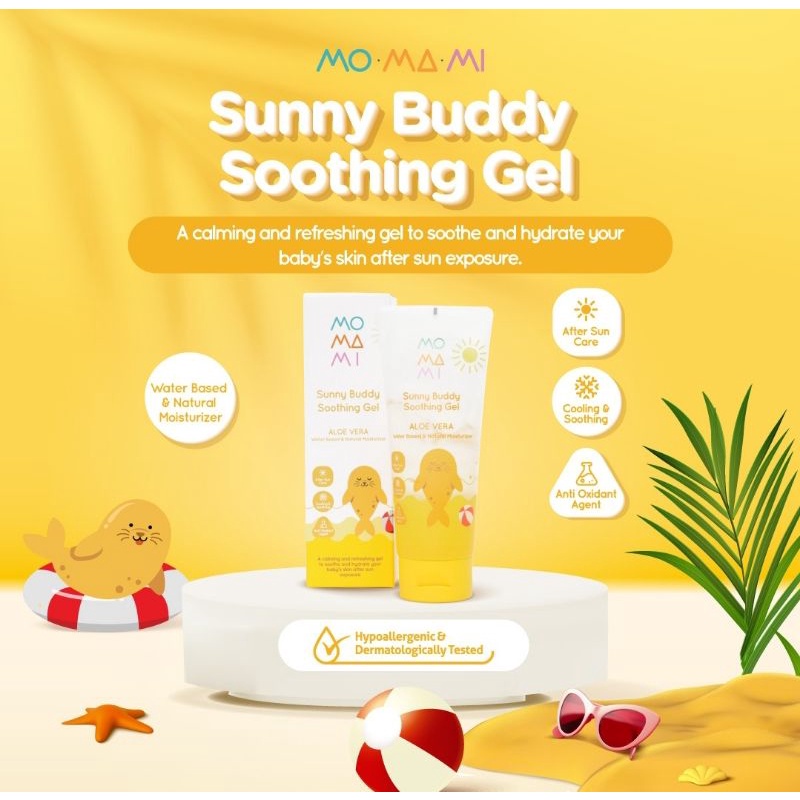 Momami Sunny Buddy Soothing Gel/Gel Tabir Surya Bayi &amp; Anak