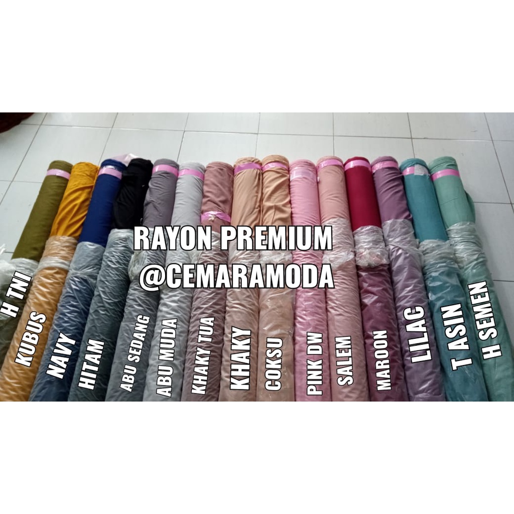 Kain Rayon Viscos Premium PER 0.5M / Rayon Viscose Viskos Fiskos Polos