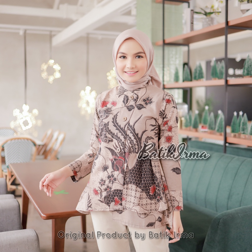 Blouse Batik Atasan Wanita Modern Blouse Batik Yasmina Batik Irma