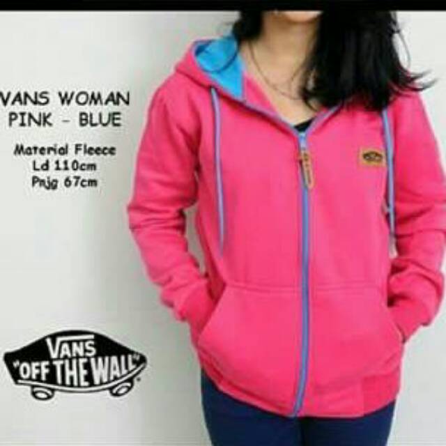 Jaket Vans Woman Pink/Jaket wanita/flecee/resleting