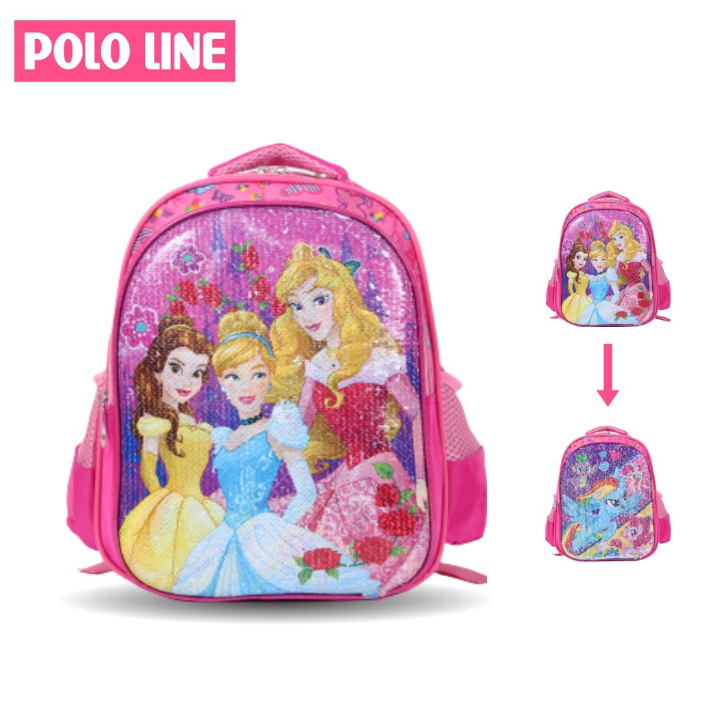 [KLIKTAS] Tas Ransel Anak Sekolah Usap 2 Gambar Perempuan Bahan Printing BM 8814-3