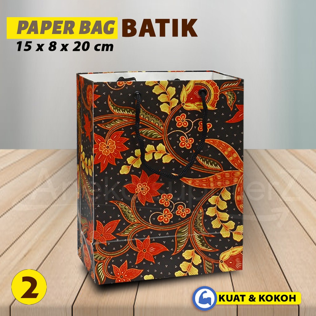 

Paper Bag Batik - Tas Kertas Batik - Goodie Bag Batik | Type 2 (10 pc)