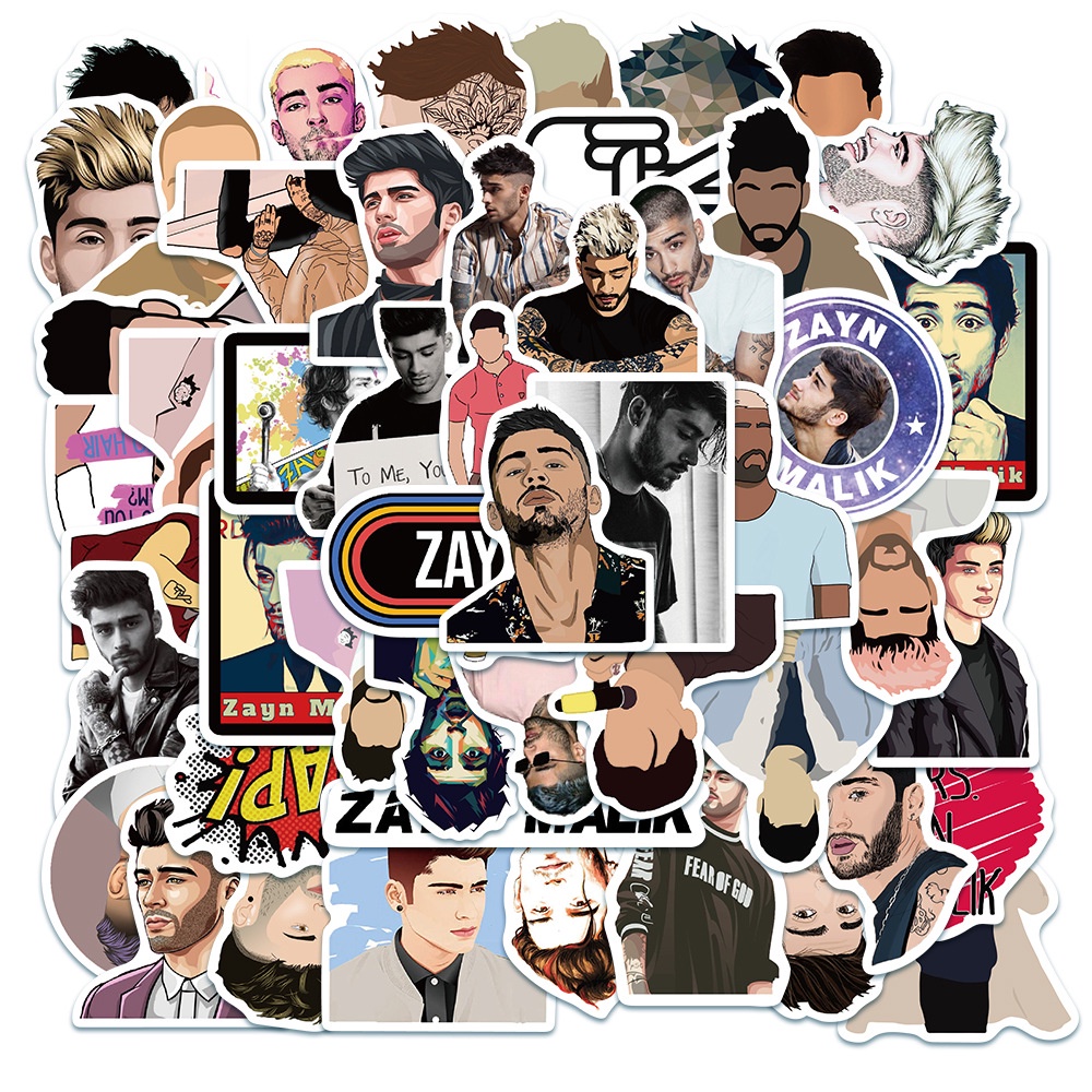 50pcs British singer Zayn Malik graffiti suitcase laptop skateboard guitar waterproof decorative stickers