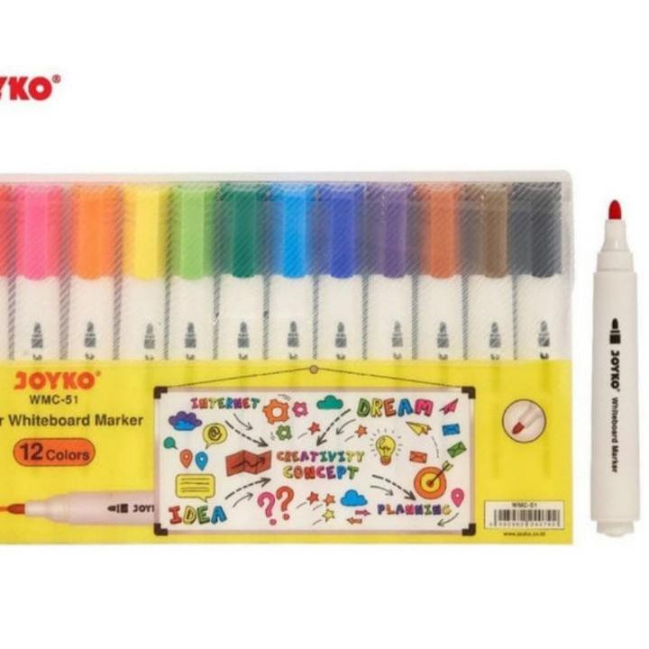 

[HARGA PROMO] Spidol Warna Whiteboard Marker Joyko WMC-51