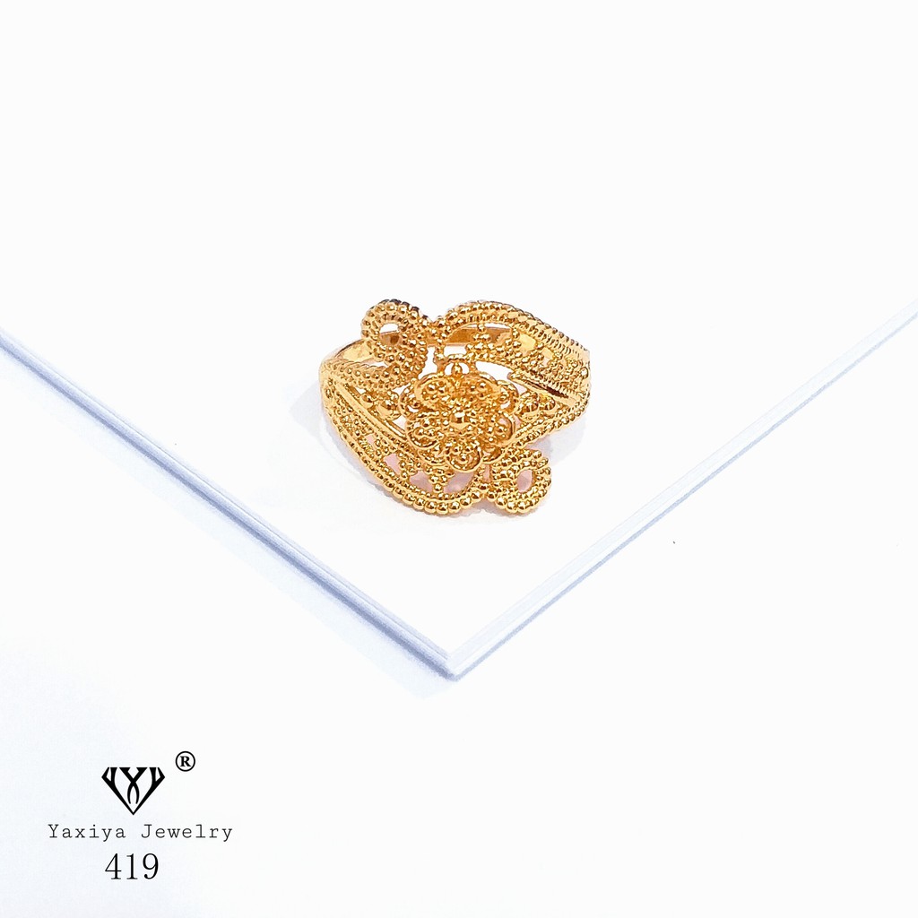 

Cincin Lapis Emas Perhiasan Imitasi Gold 18K Yaxiya Jewelry 419