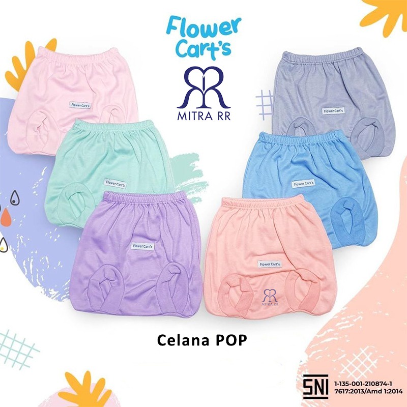 Flower Cart’s Celana Bayi Newborn 0-6 Bulan - Celana Bayi Panjang Pendek Polos Satuan/Grosir