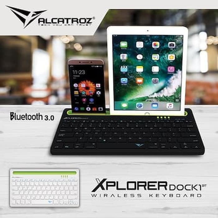 Keyboard Wireless Bluetooth Alcatroz Dock 1 Multi Device with Dock