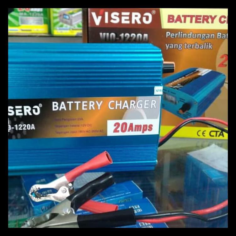 Smart Fast Charger Aki 20A 12V - Cas Aki Otomatis - Visero Teruji
