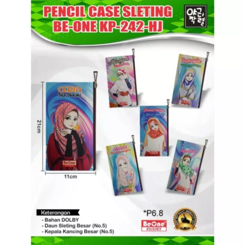 

AS888 - Kotak Pensil / Tempat Pensil / Pencil Case Beone Hijab Kp242. Murah