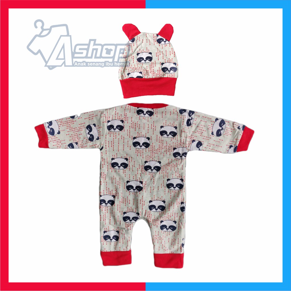 Jumper Bayi Jumpsuit Motif Rakun