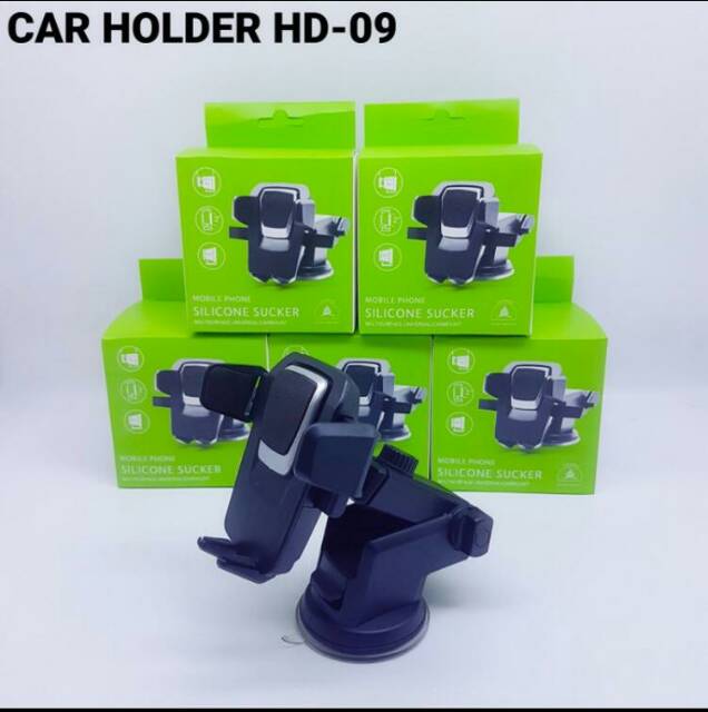 Holder Mobil HD-09/ Stand Phone Holder untuk Kaca dan Dashboard Mobil