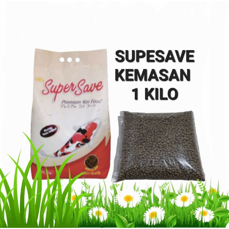 SUPERSAVE KEMASAN 1KG PAKAN IKAN KOI PREMIUM