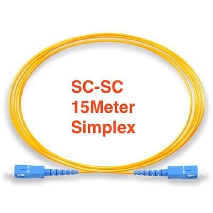 Patchord / Patchcord SC-SC UPC 15 Meter 3mm Simplex Pabrikan Panjang 15 Meter